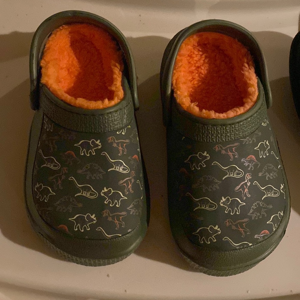 Fuzzy cozy kids crocs